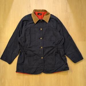 VTG Gloria Vanderbilt Women's XL Field Jacket Coat Utility Chore Blue
